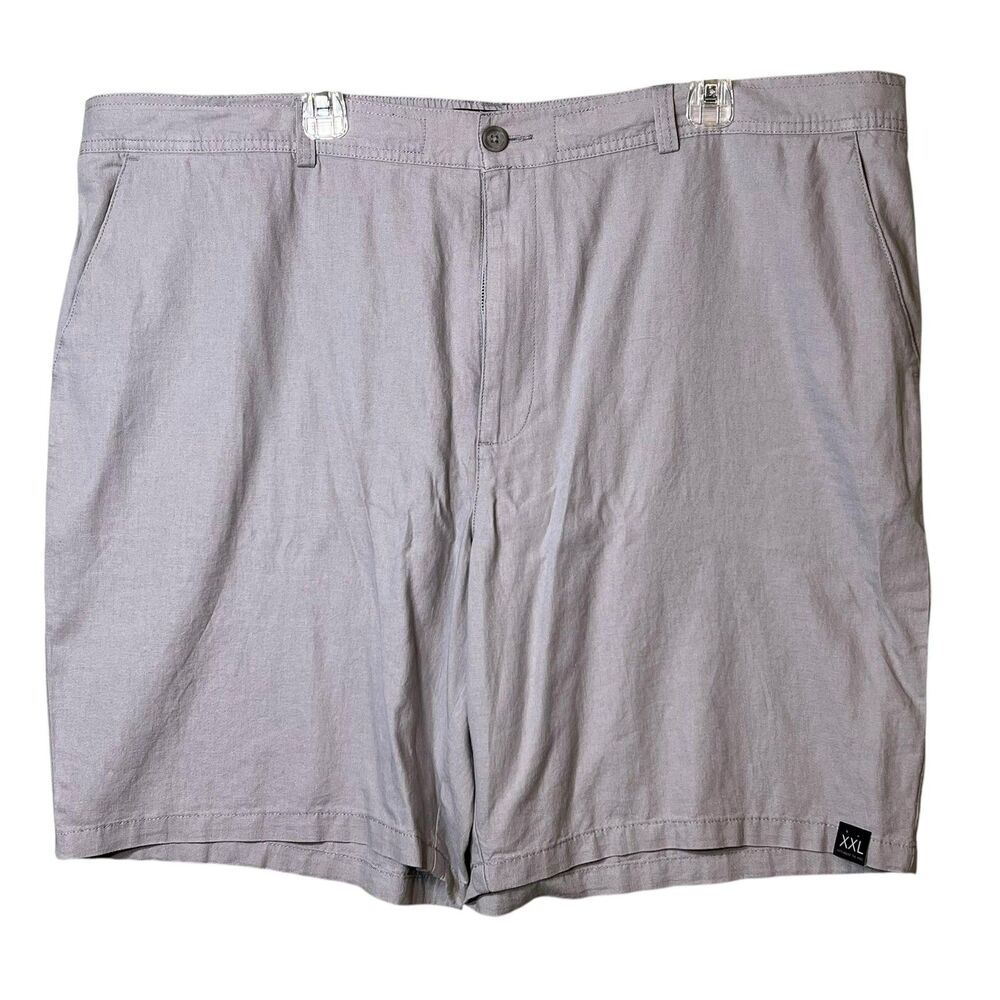 Marc Anthony Shorts Mens 2XL Gray Luxury Linen Blend Casual Summer Lightweight